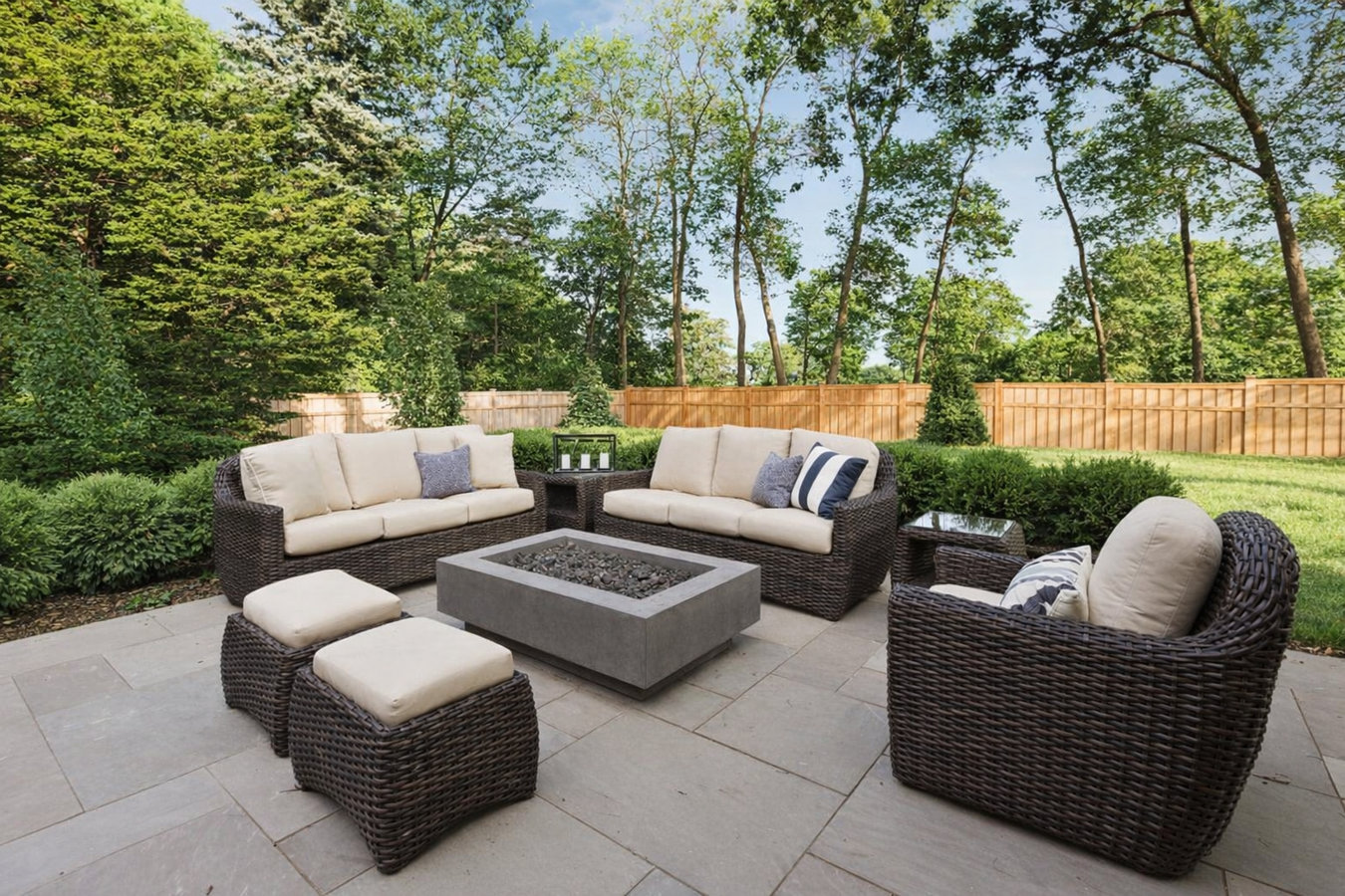 Concrete patio construction